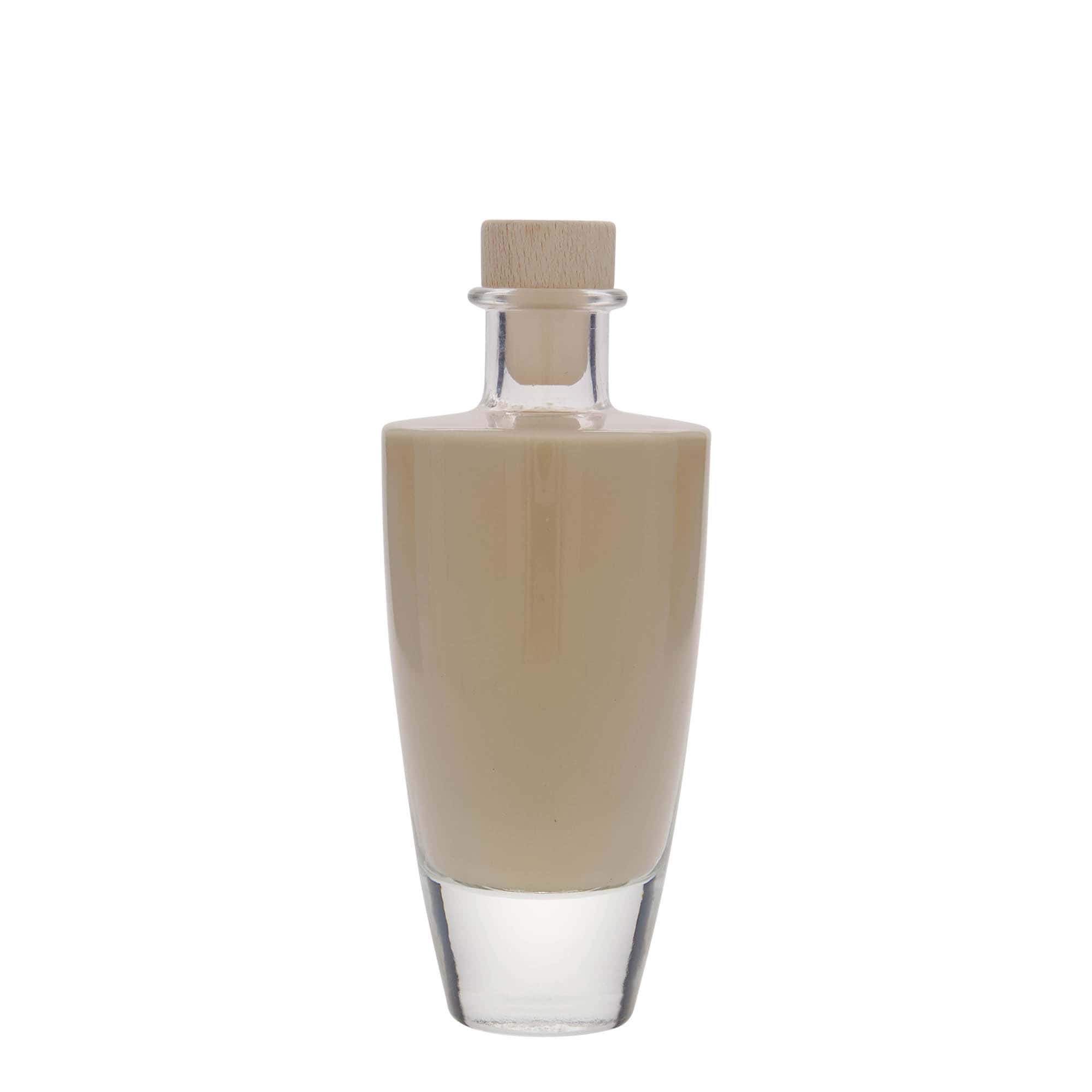 Sticlă de sticlă de 200 ml „Vanessa”, ovală, gură: dop de plută