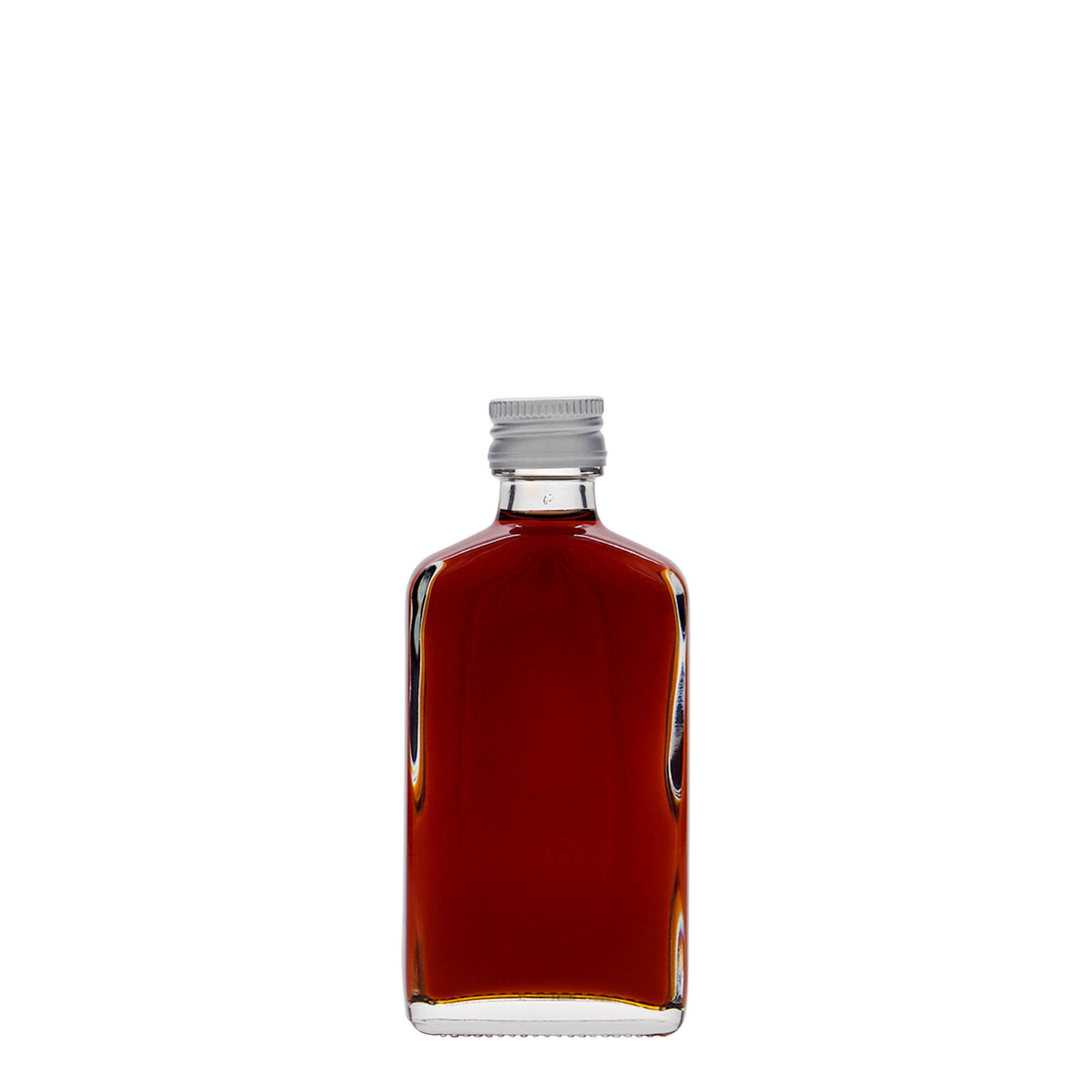 Flacon de buzunar de 50 ml, dreptunghiular, sticlă, gura: PP 18 Flacon de buzunar de 50 ml, dreptunghiular, sticlă, gura: PP 18