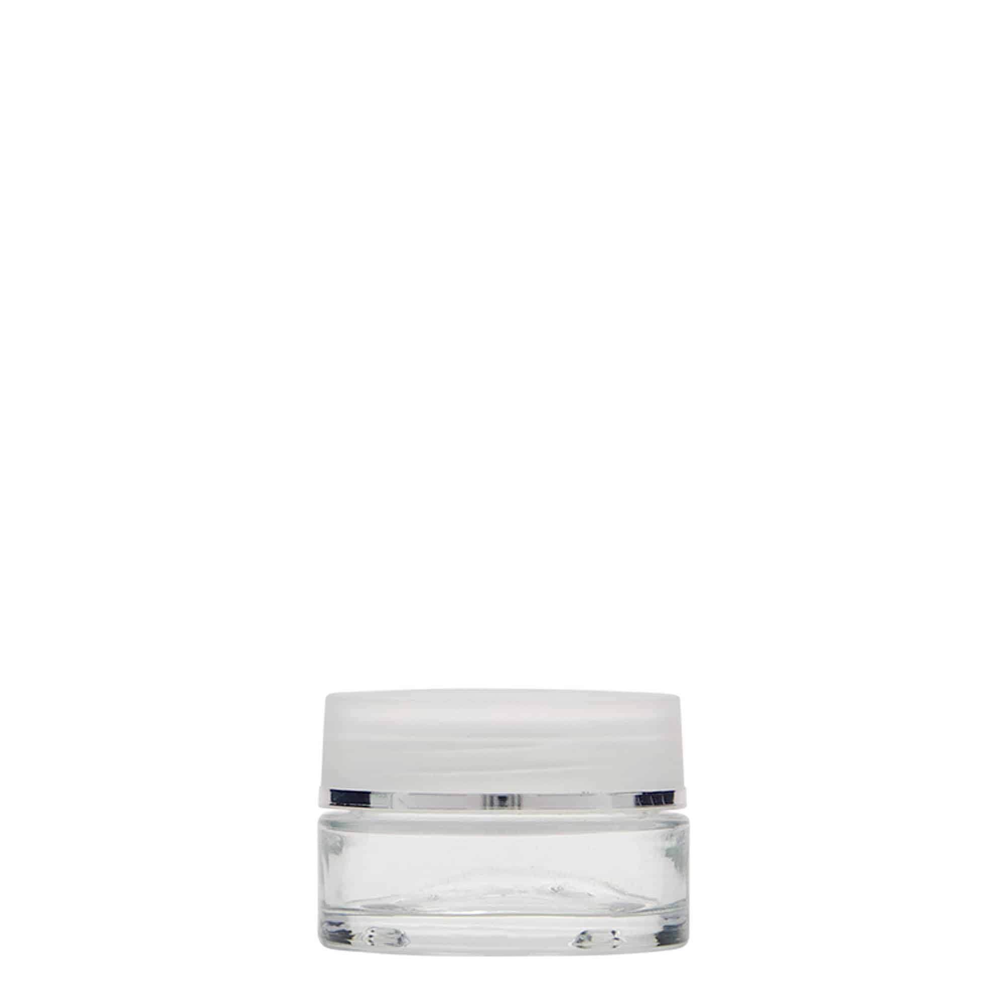 15 ml borcan „Clear Edition”, sticlă, gura: capac cu filet