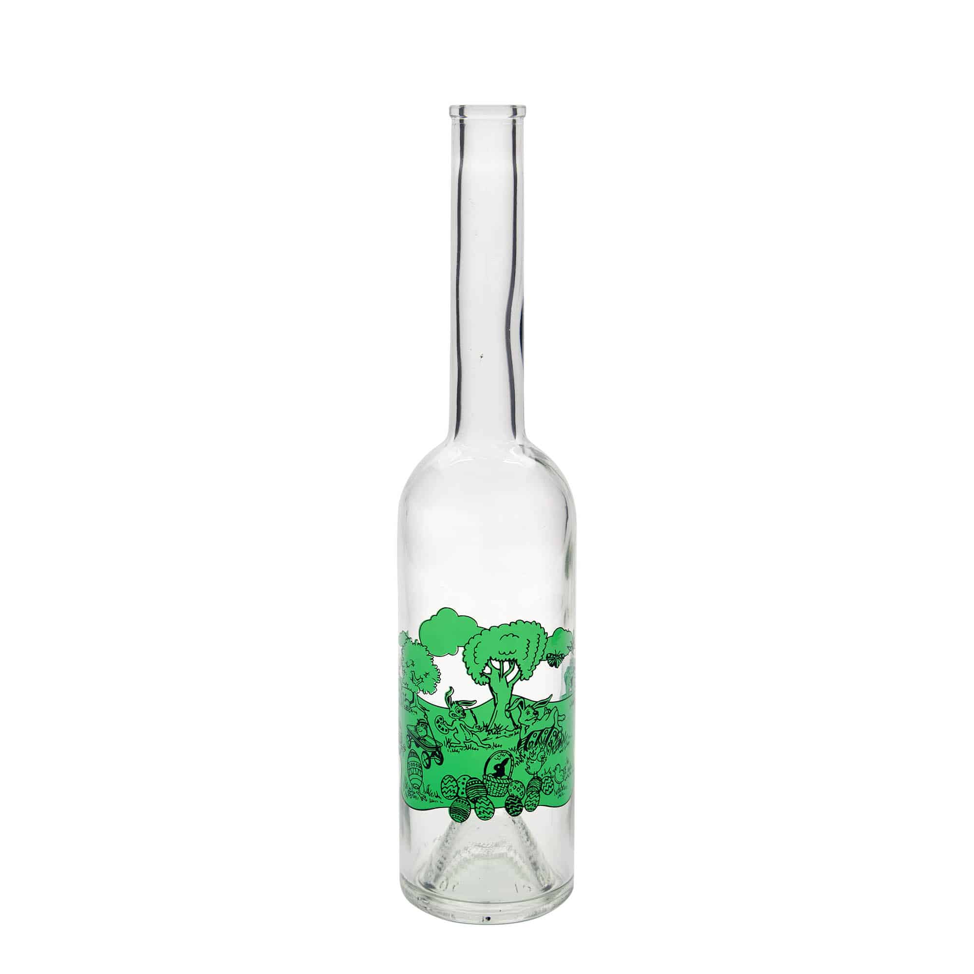 Sticlă de sticlă de 500 ml „Opera”, motiv: Paște fericit, gât: dop