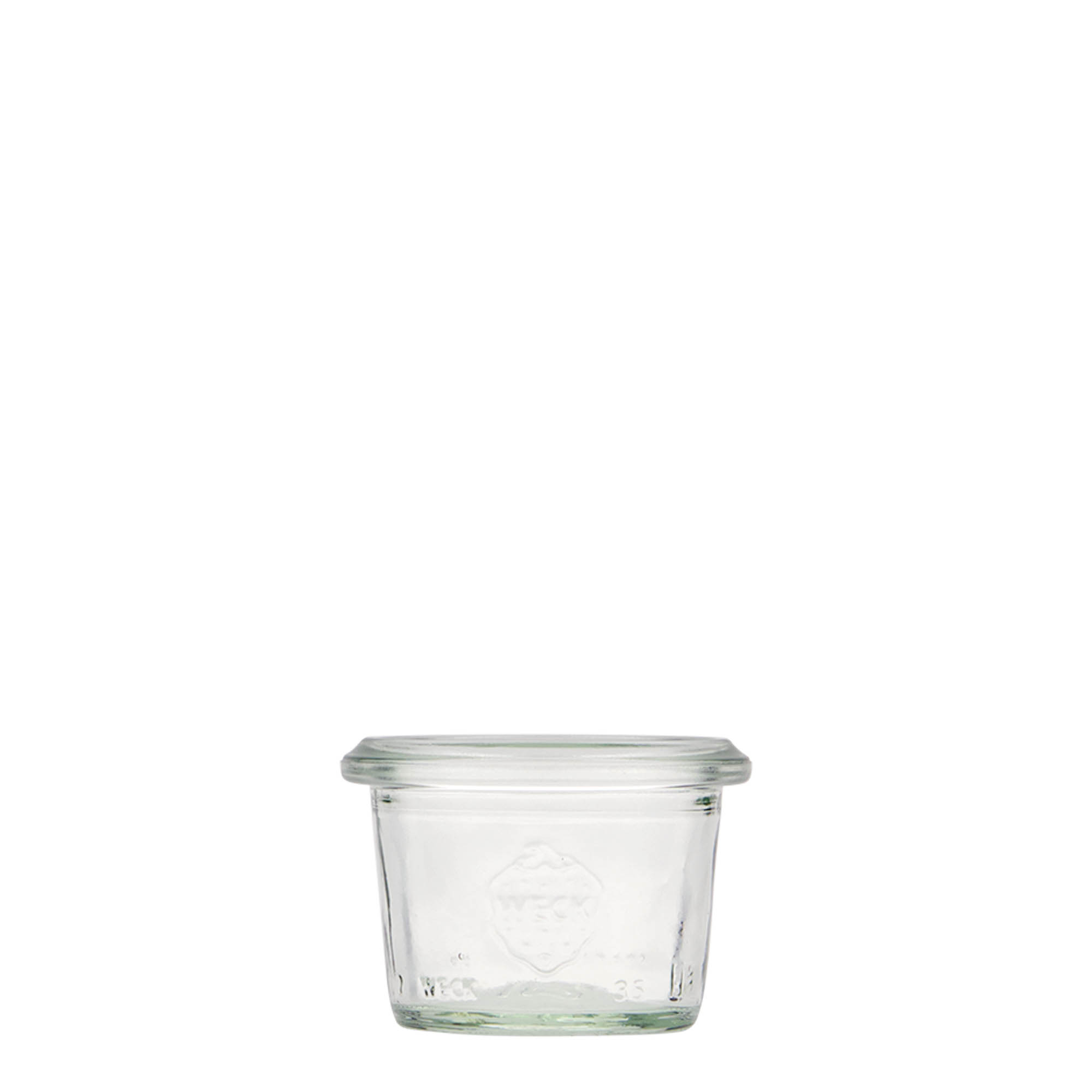 12x 35 ml borcan WECK cu gura largă cu capac de sticlă RR 40