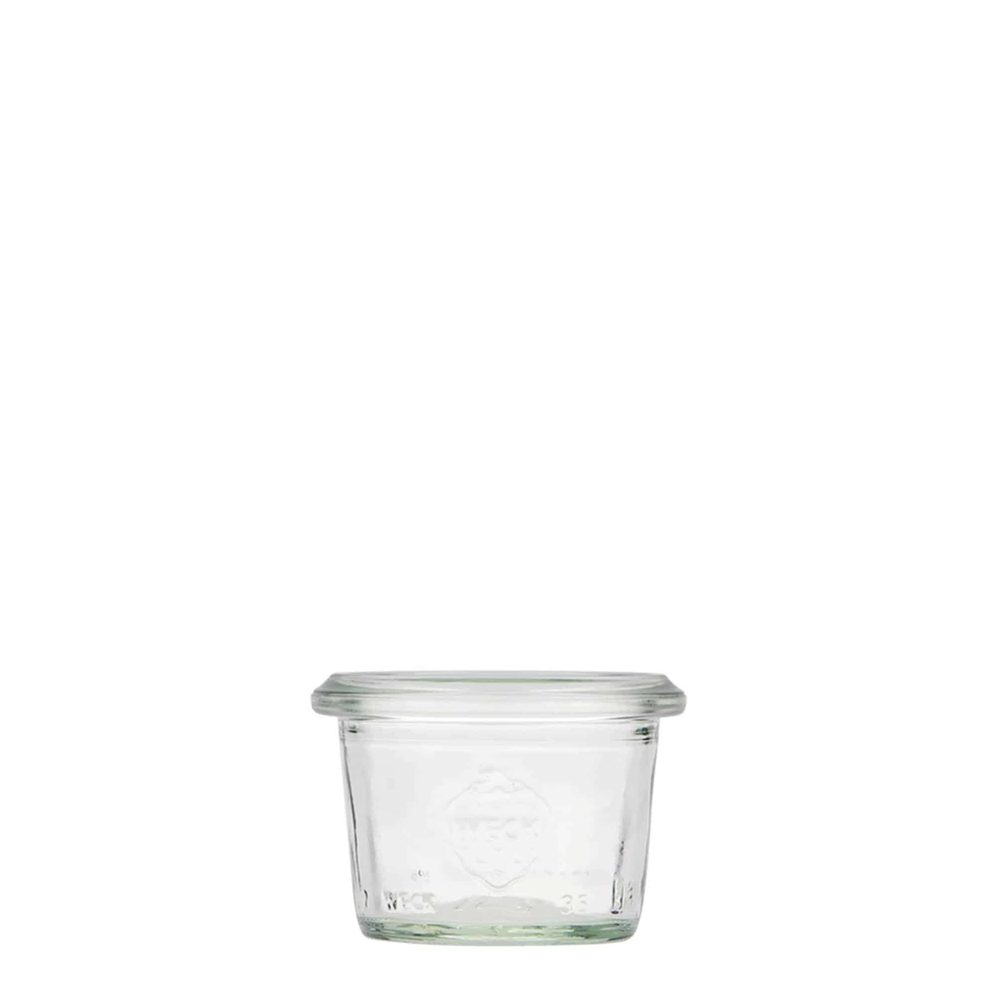 12x 35 ml borcan WECK cu gura largă cu capac de sticlă RR 40