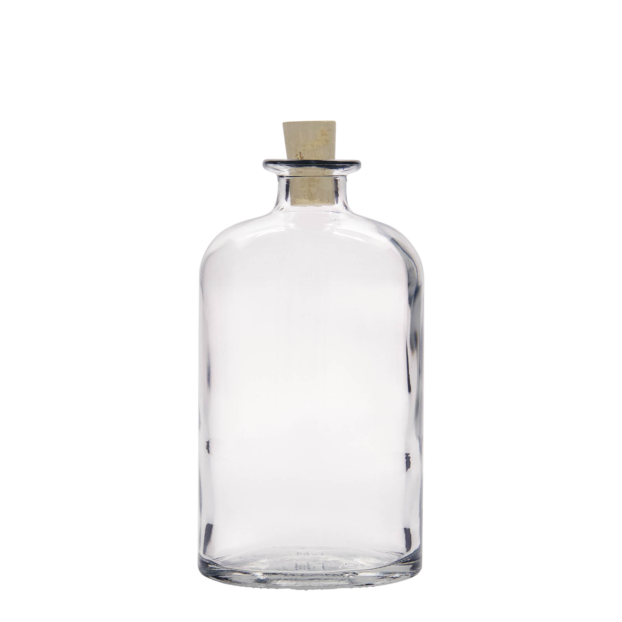Sticlă de sticlă de 500 ml 'Dundee', ovală, gât: dop de plută Sticlă de sticlă de 500 ml 'Dundee', ovală, gât: dop de plută