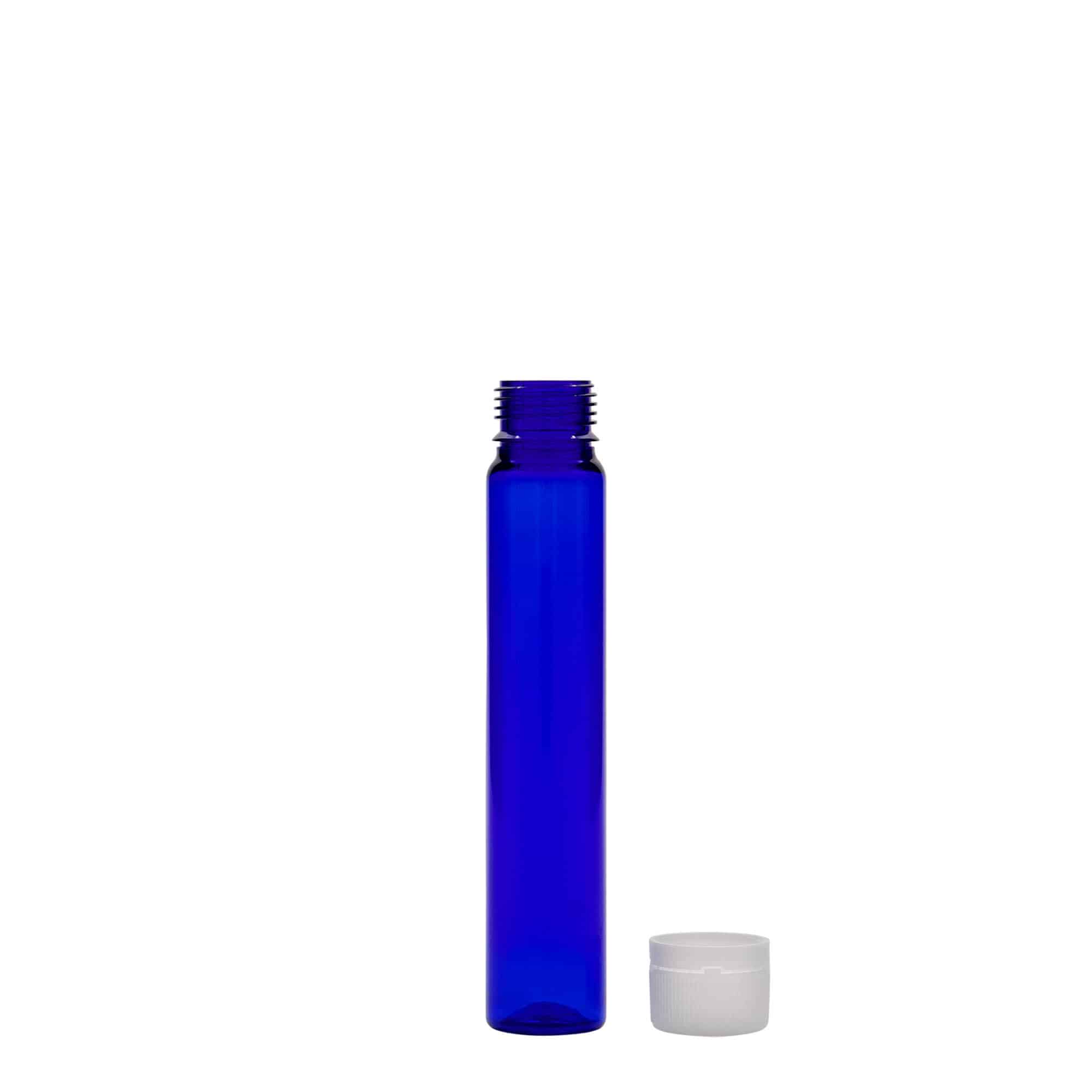 25 ml tuburi PET, plastic, albastru regal, gură: capac cu filet