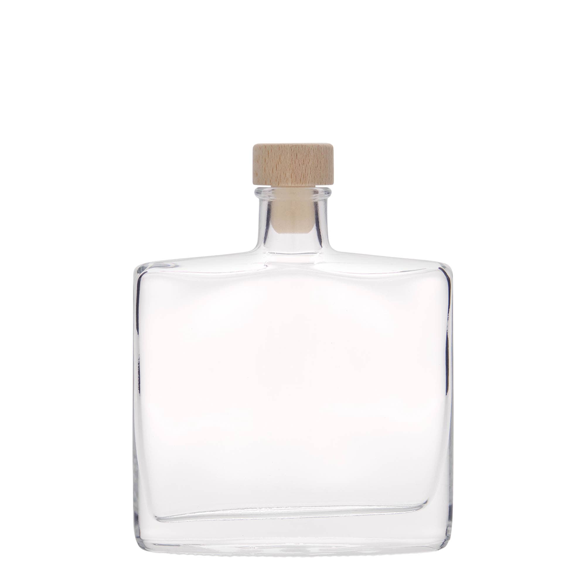Sticlă de sticlă 200 ml „Zorbas”, ovală, gura: dop de plută