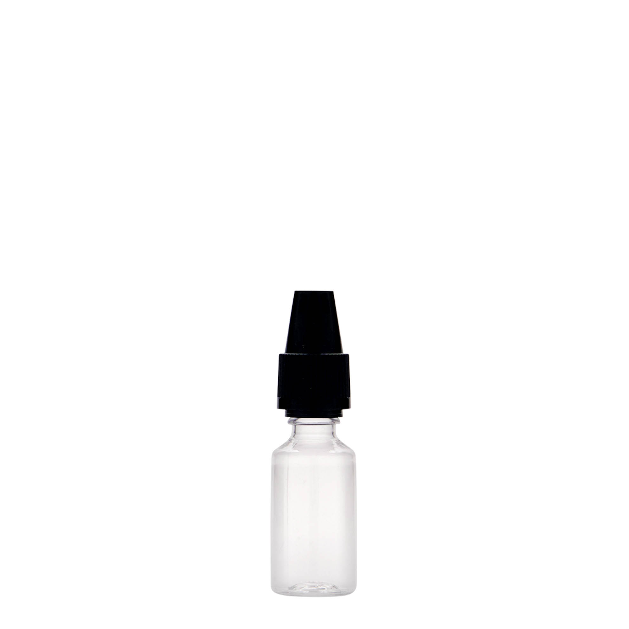 Sticlă PET de 10 ml „E-Liquid” cu siguranță de calitate și pentru copii, din plastic, deschidere: capac cu filet