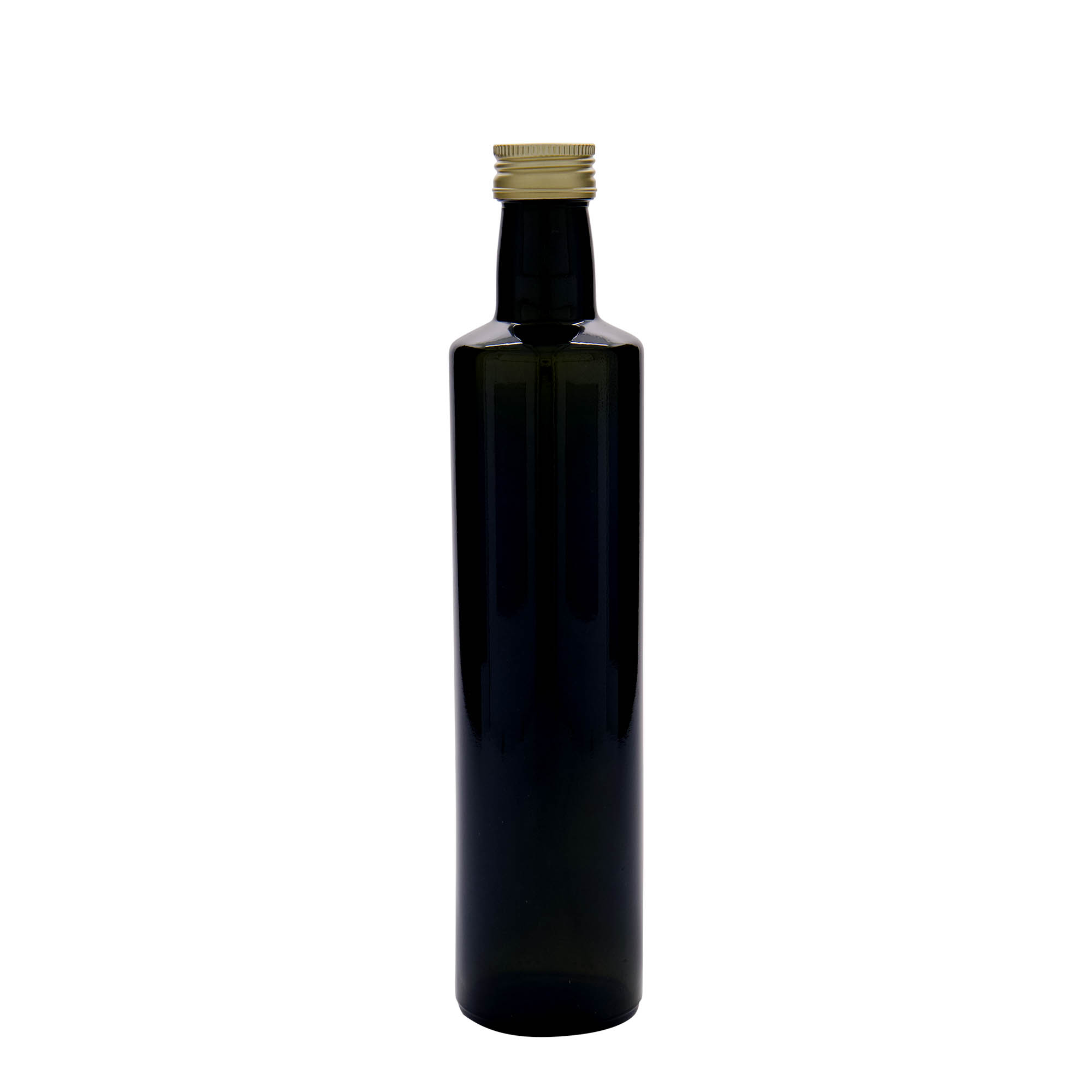Sticlă de sticlă de 500 ml „Dorica”, verde antic, gura: PP 31,5