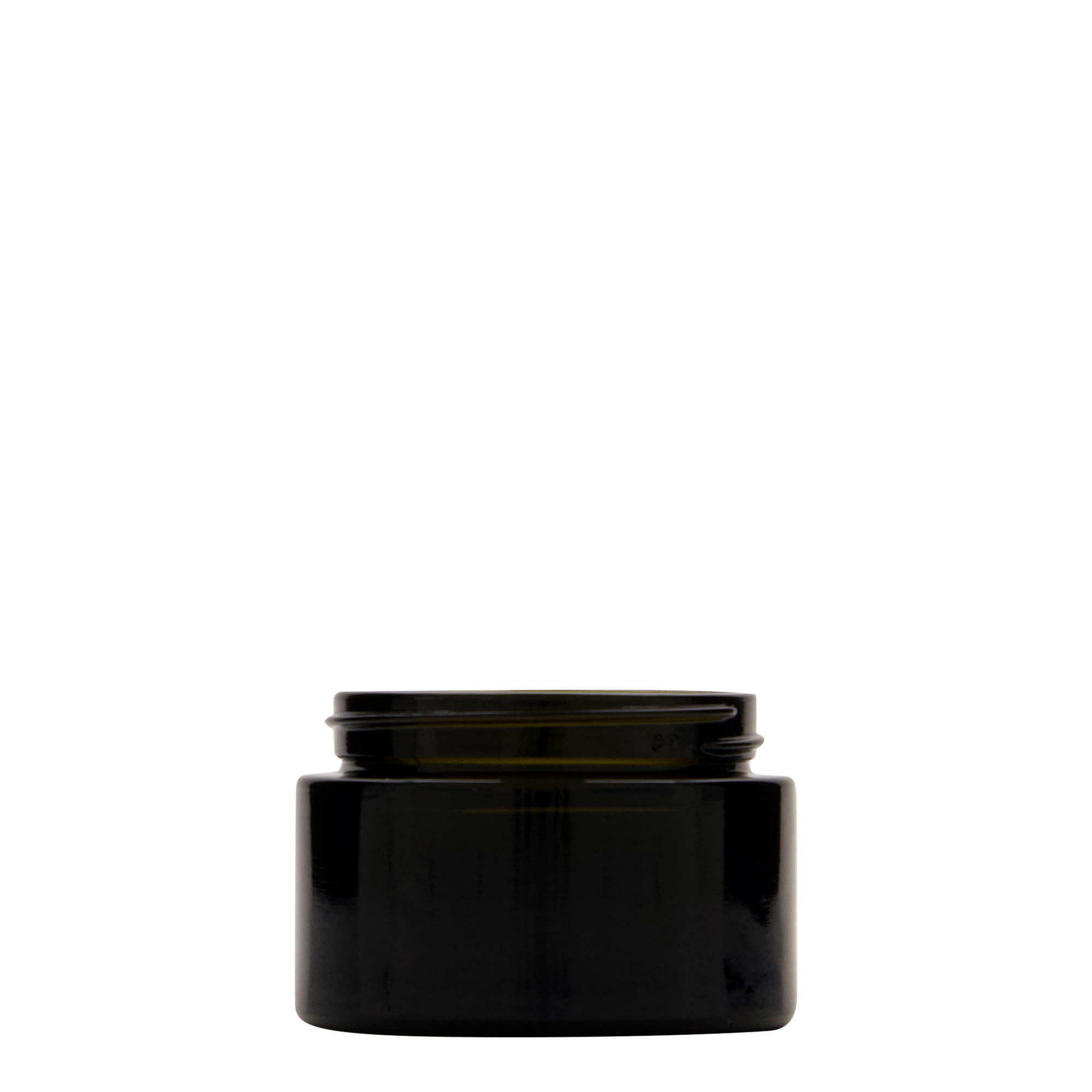 50 ml borcan reciclat „Floria”, sticlă, verde antic, gura: 58/400