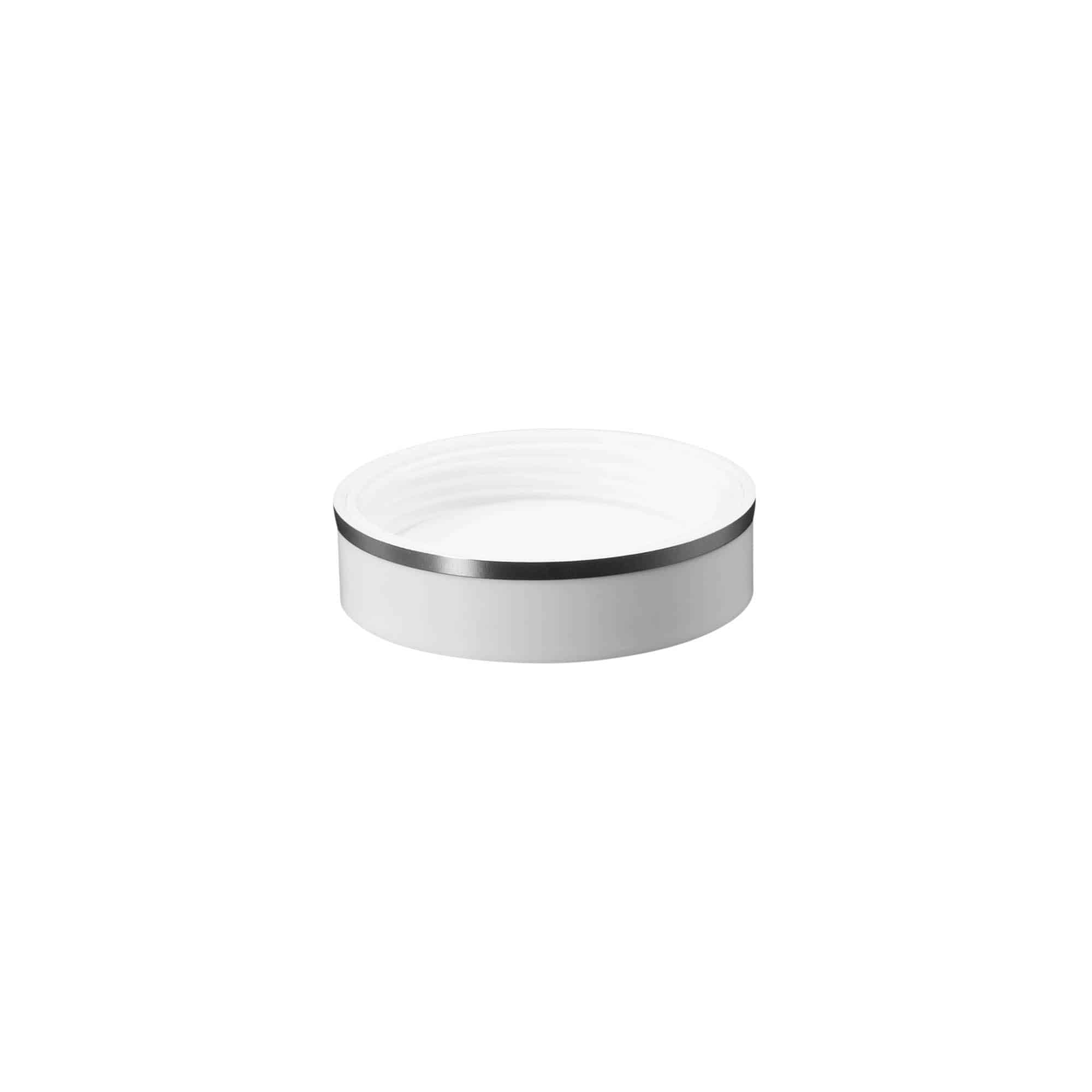 Capac cu filet 30 ml, plastic SAN, alb
