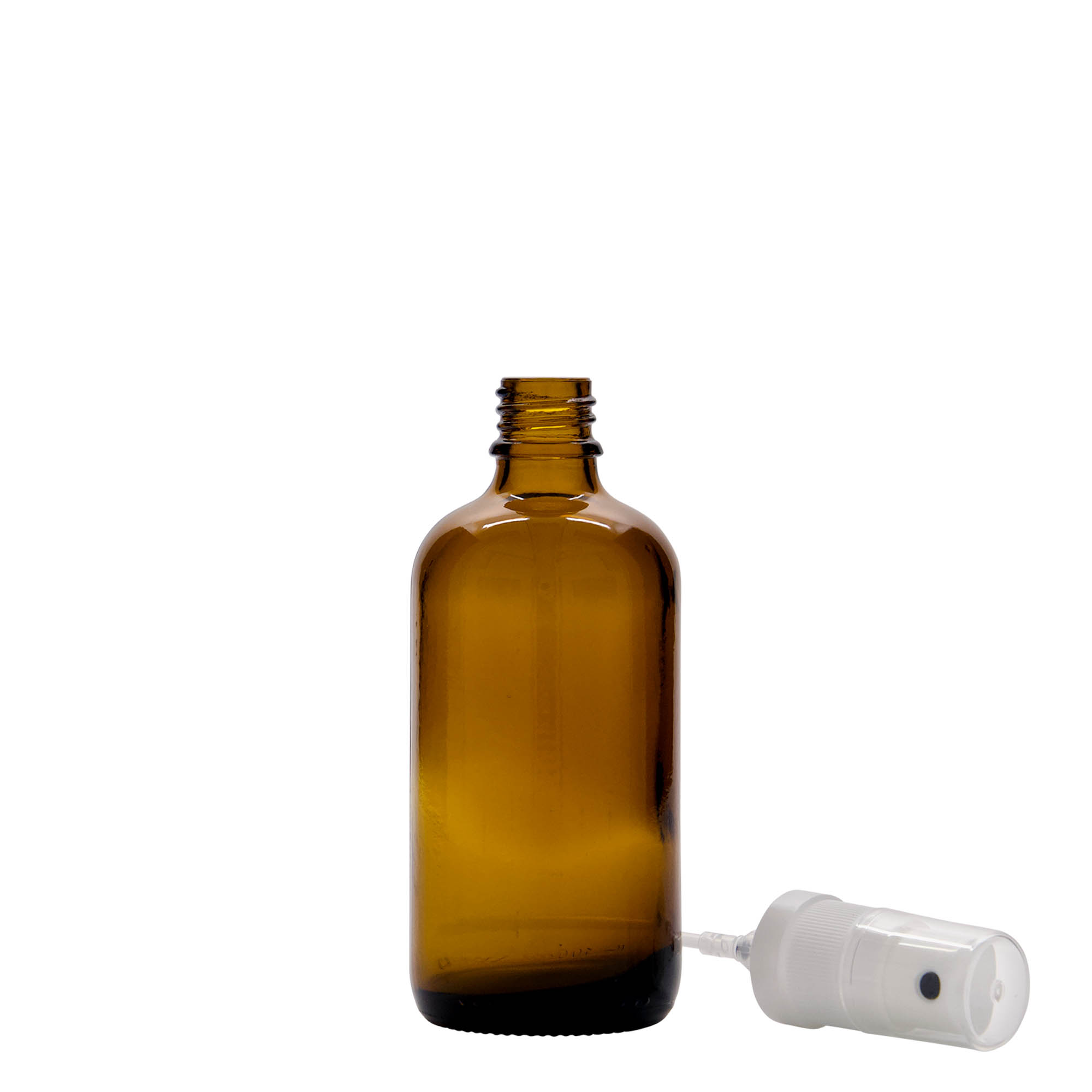 100 ml flacon spray medicament, sticlă, maro, gura: DIN 18