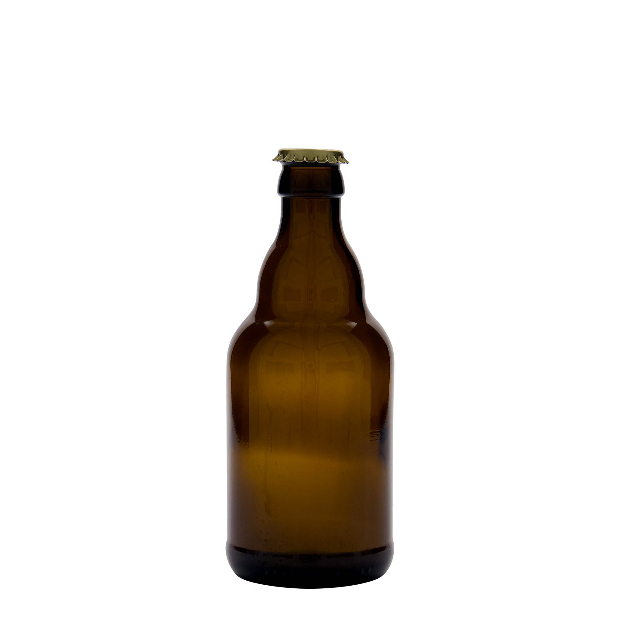 Sticlă de bere 330 ml „Steinie”, sticlă, maro, gât: capac tip coroana Sticlă de bere 330 ml „Steinie”, sticlă, maro, gât: capac tip coroana