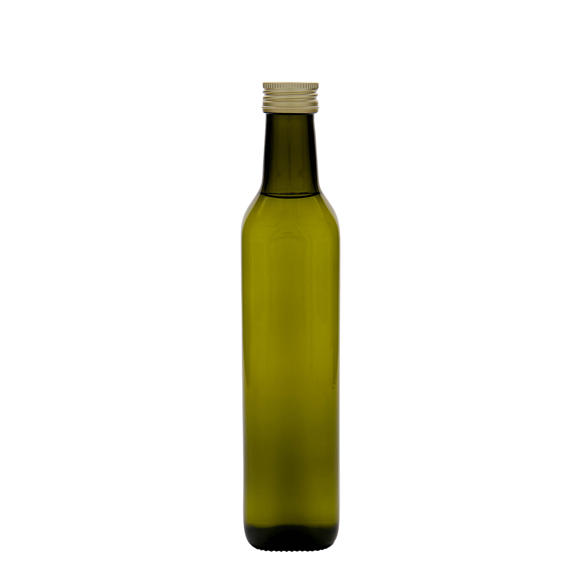 Sticlă de sticlă de 500 ml „Marasca”, pătrată, verde antic, gura: PP 31,5 Sticlă de sticlă de 500 ml „Marasca”, pătrată, verde antic, gura: PP 31,5