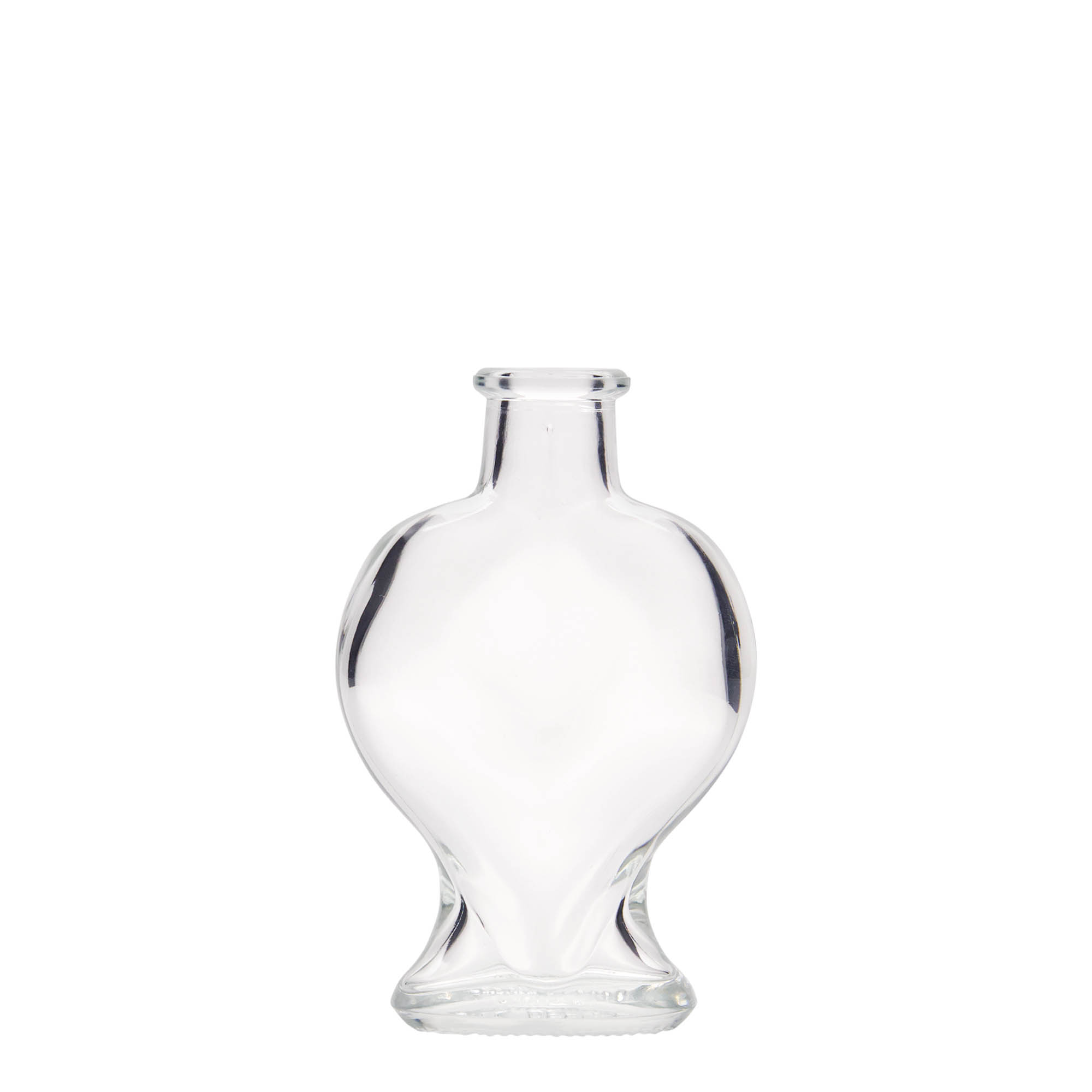 Sticlă de sticlă de 100 ml „Inimă”, gura: dop Sticlă de sticlă de 100 ml „Inimă”, gura: dop