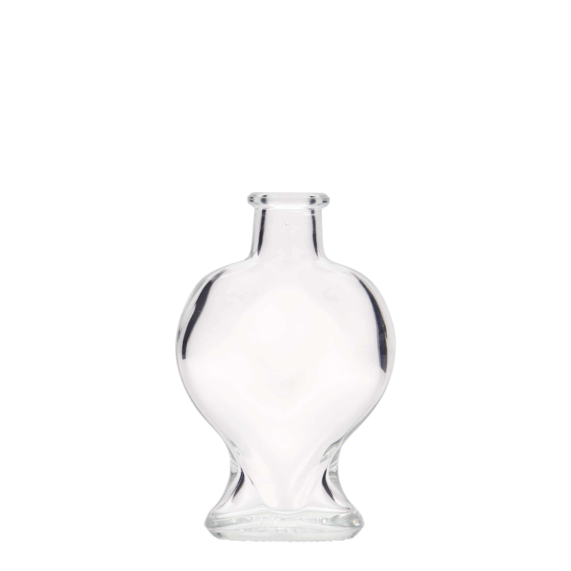 Sticlă de sticlă de 100 ml „Inimă”, gura: dop