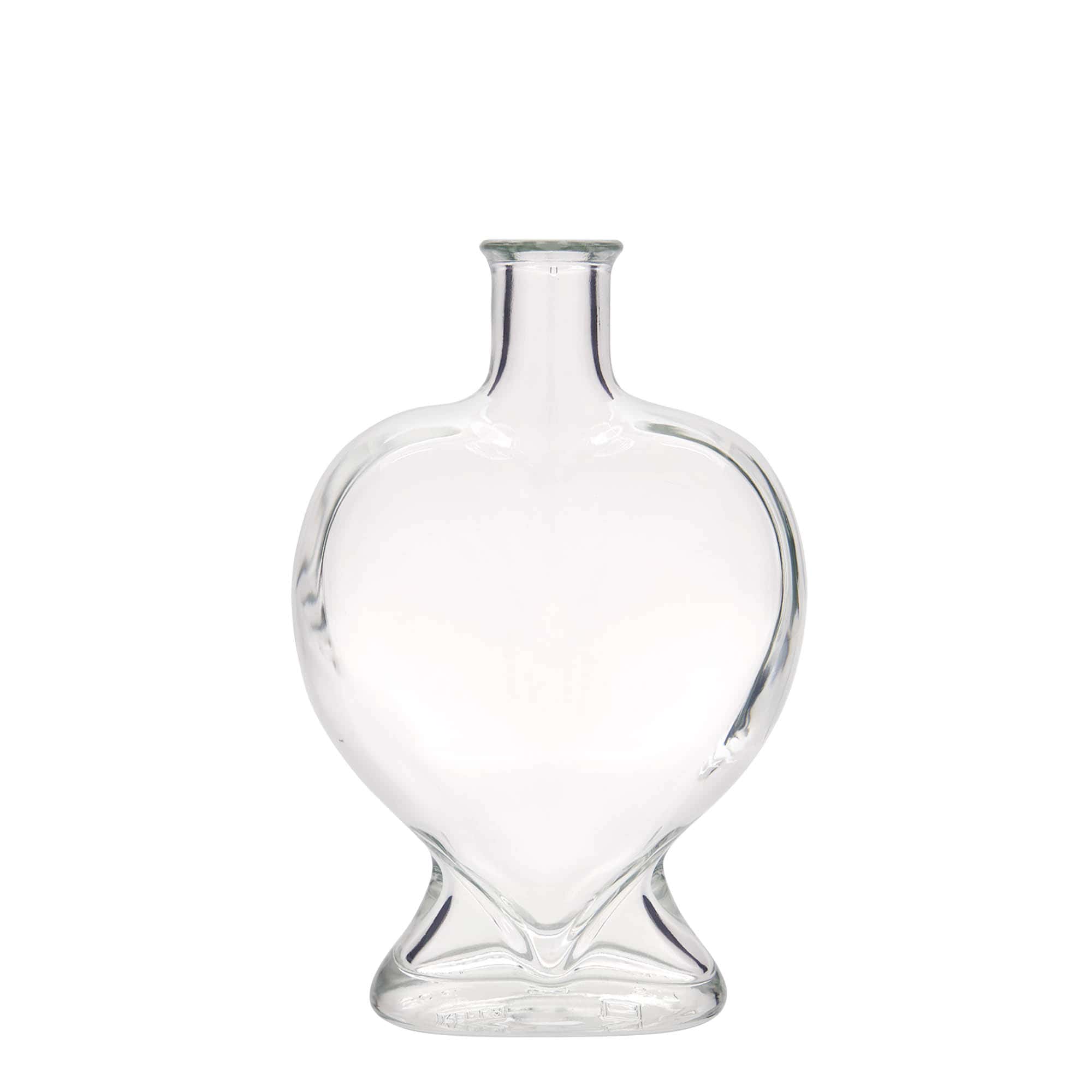 Sticlă de sticlă de 500 ml „Inimă”, gură: plută