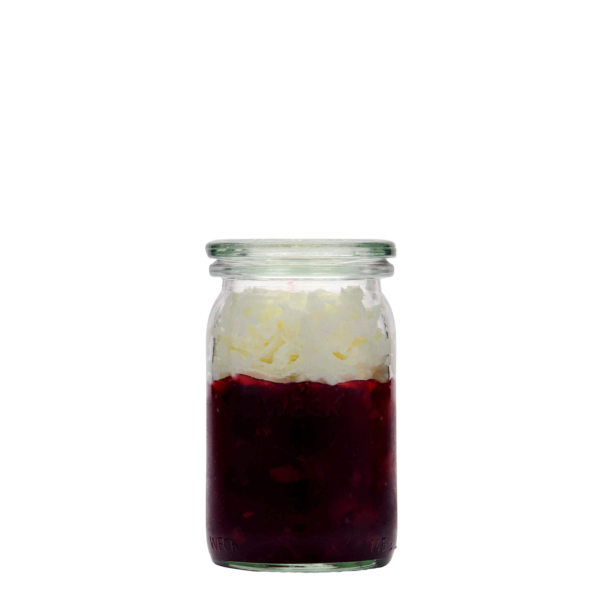 145 ml borcan cilindric WECK, gură: margine rotundă