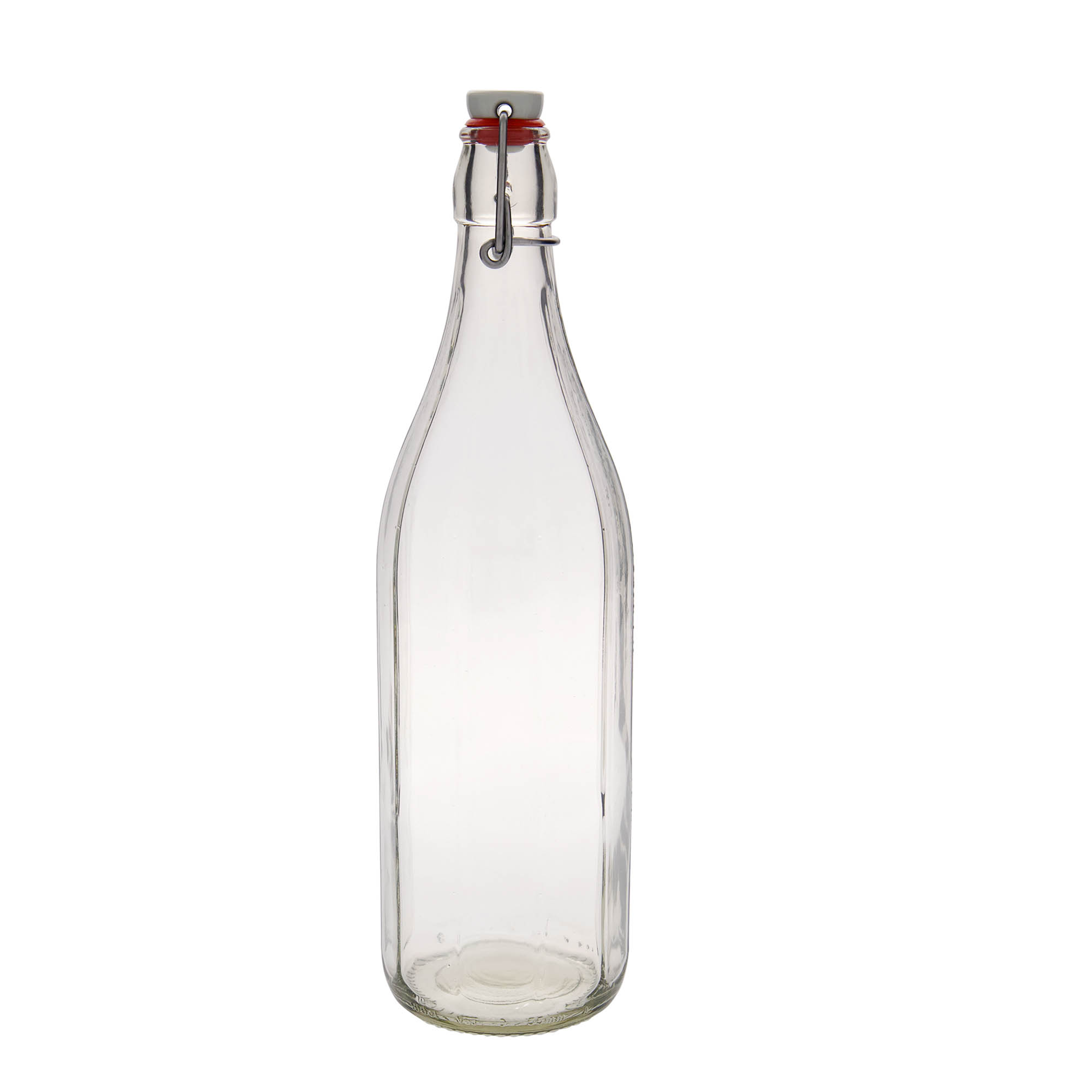 Sticlă de sticlă 1.000 ml „Bravo” #, cu zece colțuri, gură: închidere cu clemă Sticlă de sticlă 1.000 ml „Bravo” #, cu zece colțuri, gură: închidere cu clemă