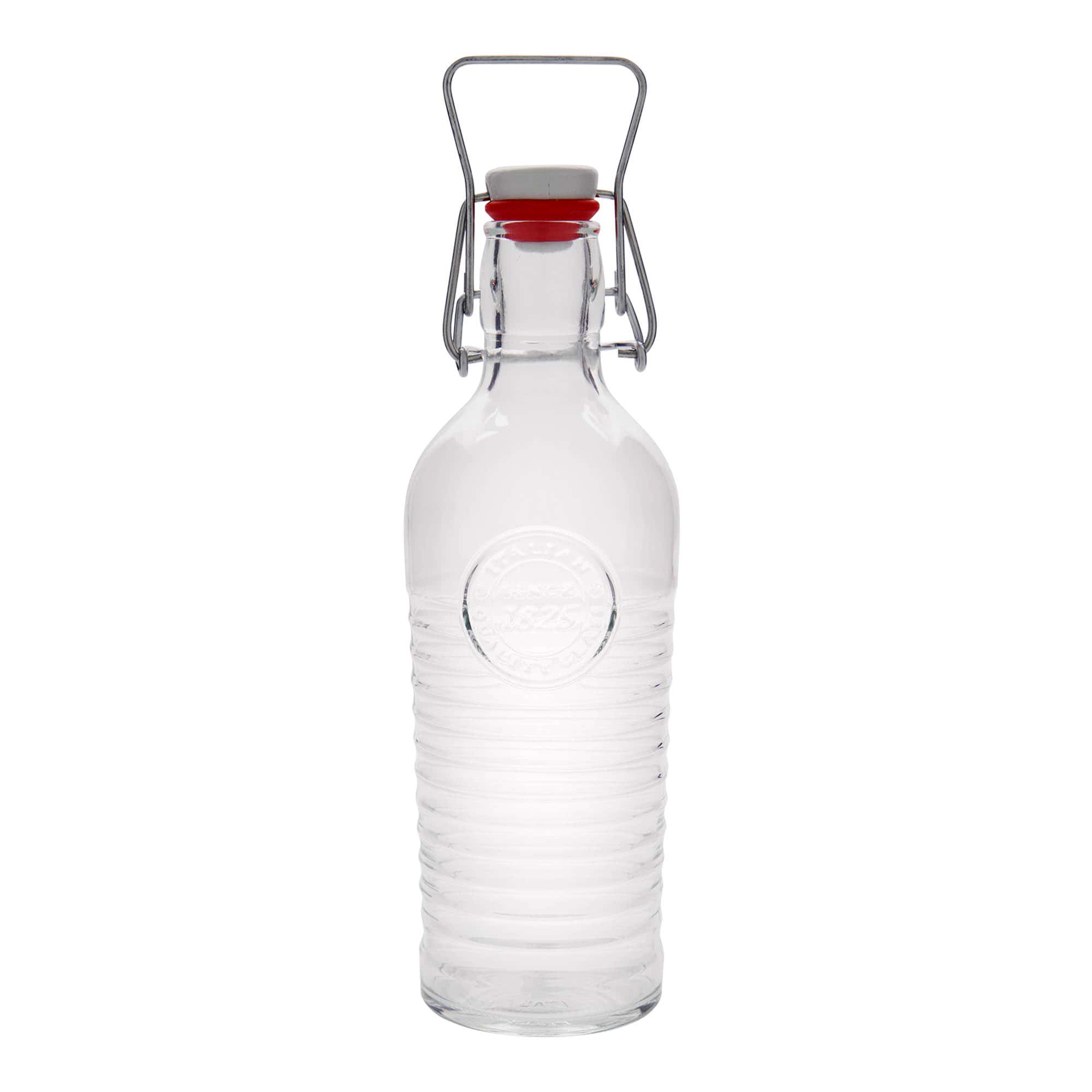 Sticlă de sticlă de 750 ml 'Officina 1825', gât: închidere cu clemă