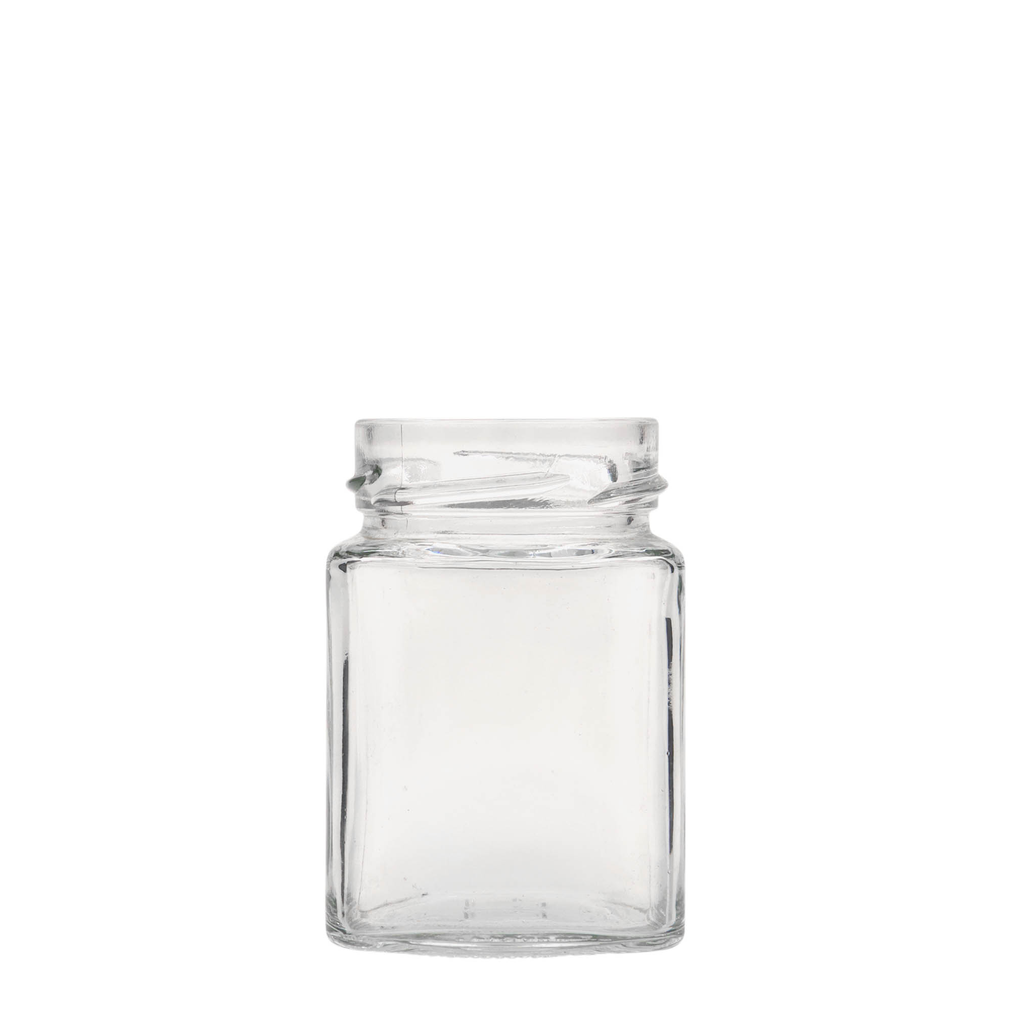 212 ml borcan pătrat „Funny”, gura: Deep-Twist-Off (DTO 58)