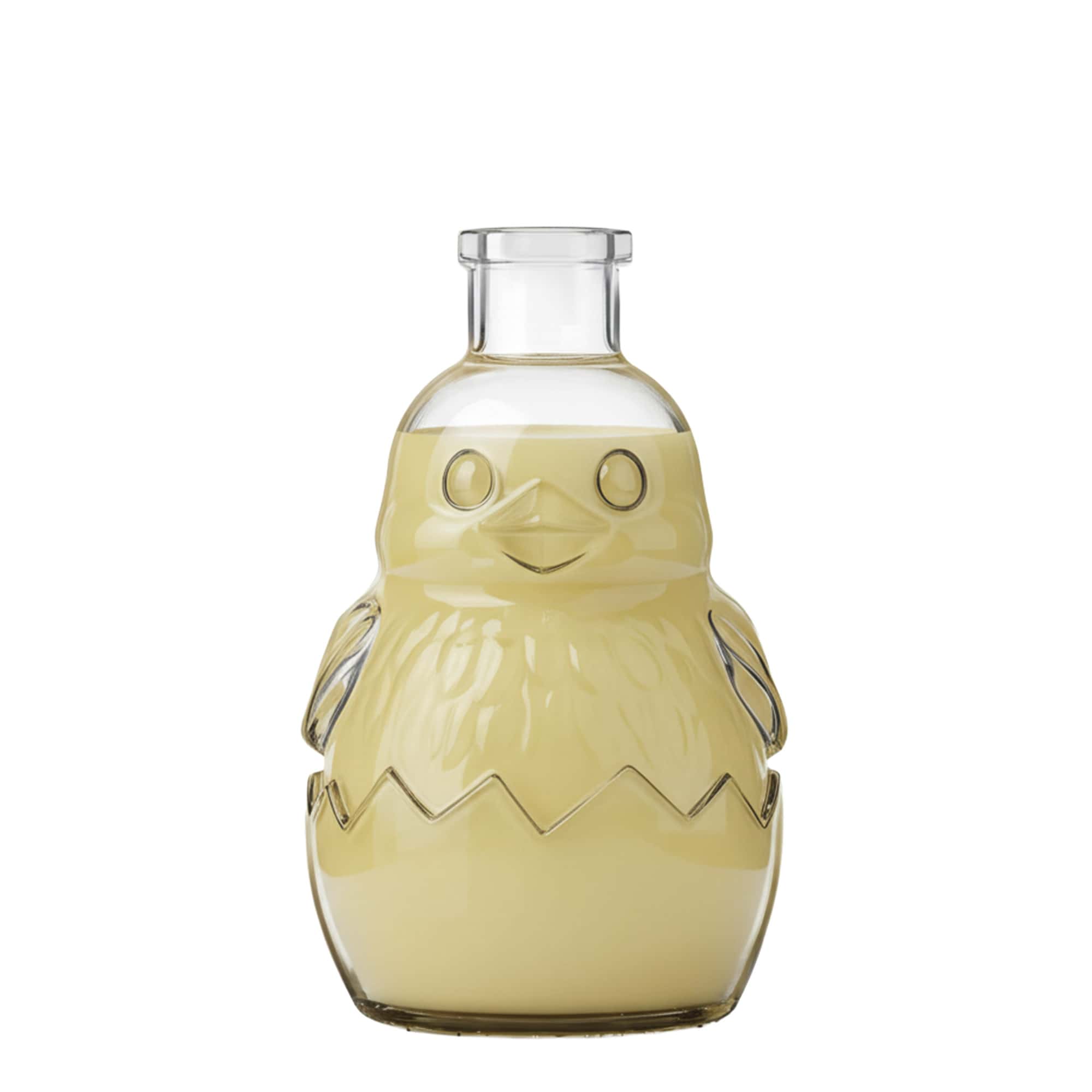 Sticlă de sticlă 200 ml „Pui”, gura: dop de plută