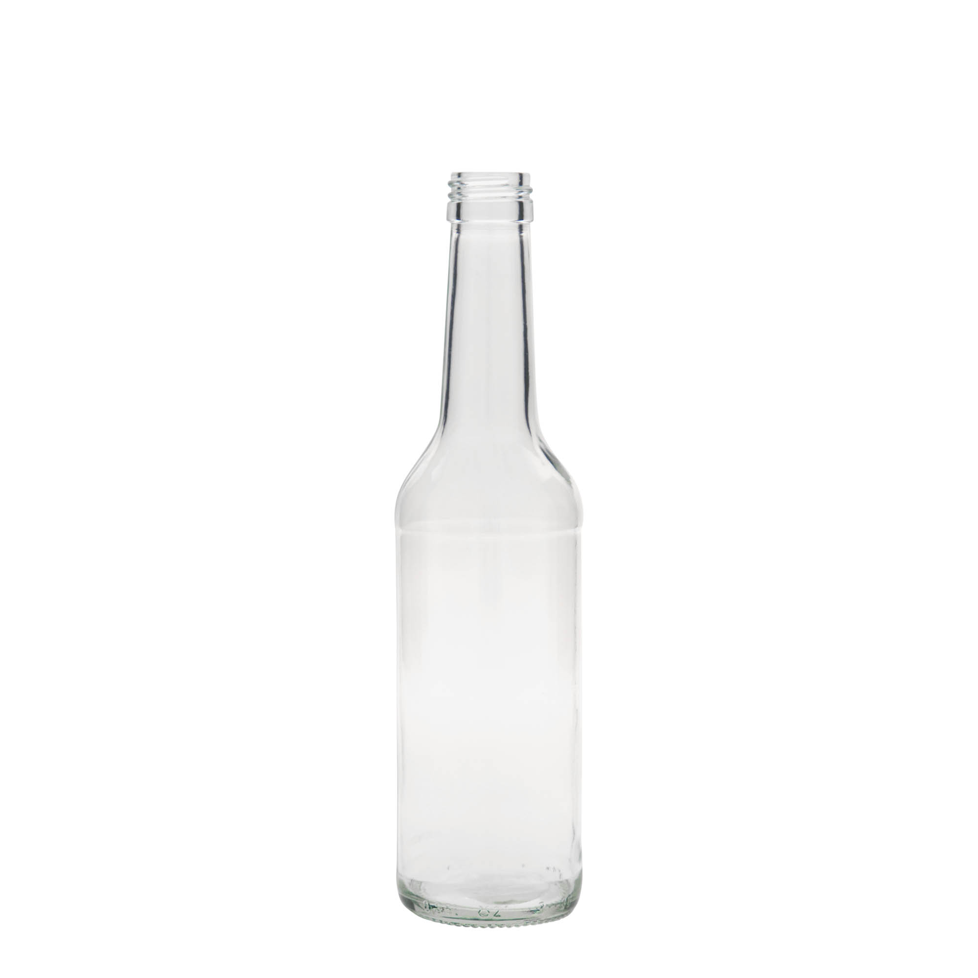 Sticlă de sticlă de 350 ml, gât drept, gură: PP 28