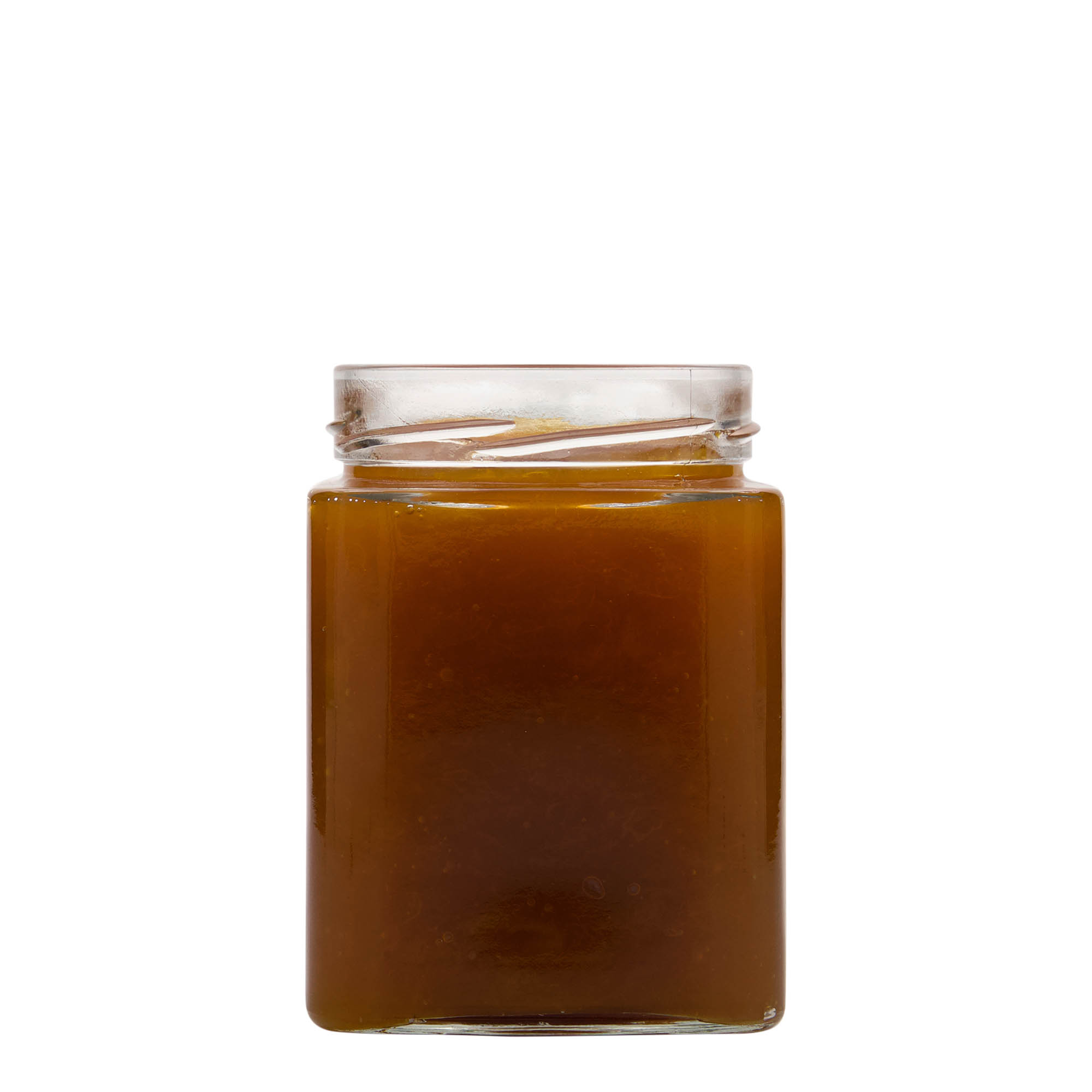 580 ml borcan pătrat „Ikarus”, gura: Deep-Twist-Off (DTO 82)