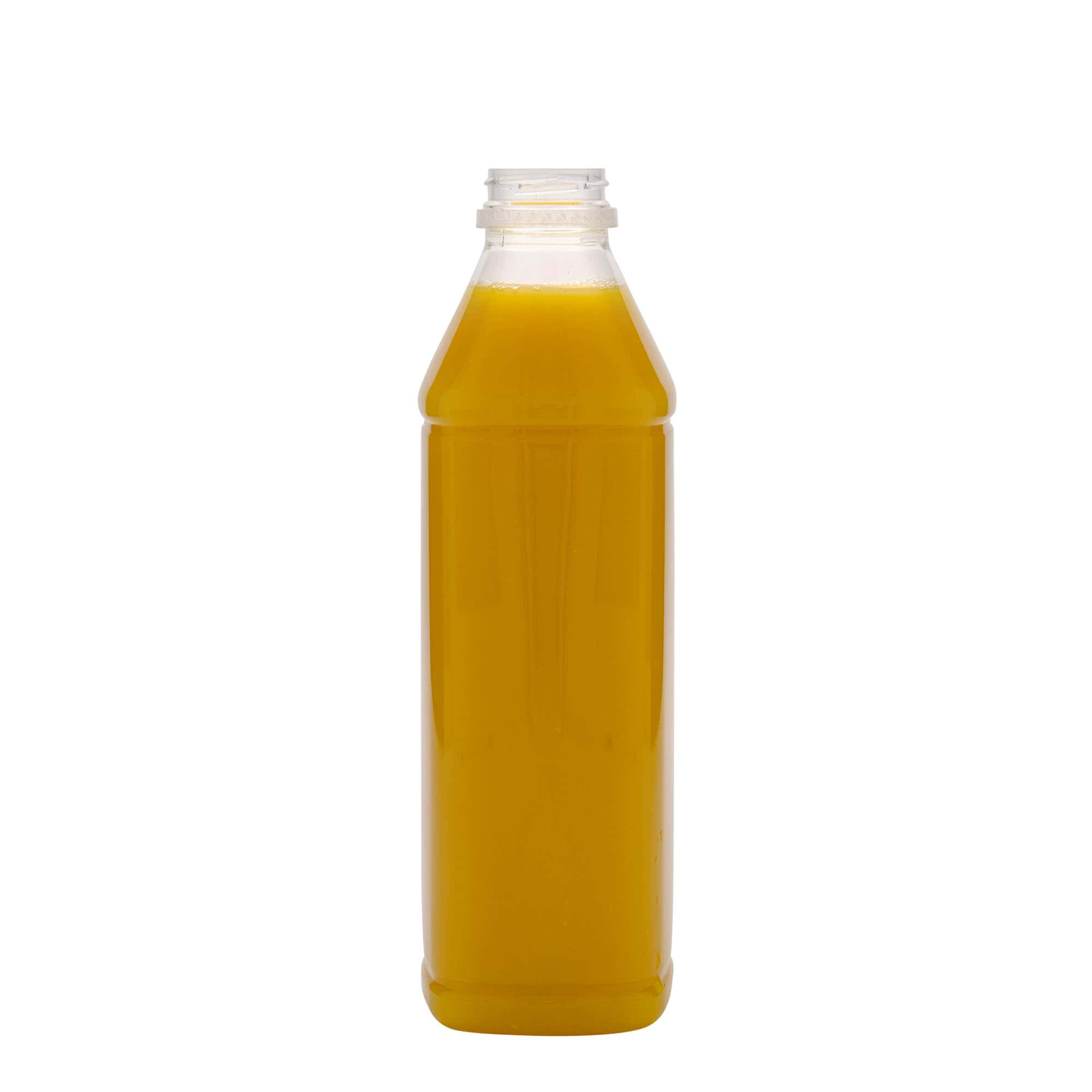 1.000 ml sticlă PET „Milk and Juice Carré”, pătrată, plastic, gât: 38 mm 1.000 ml sticlă PET „Milk and Juice Carré”, pătrată, plastic, gât: 38 mm