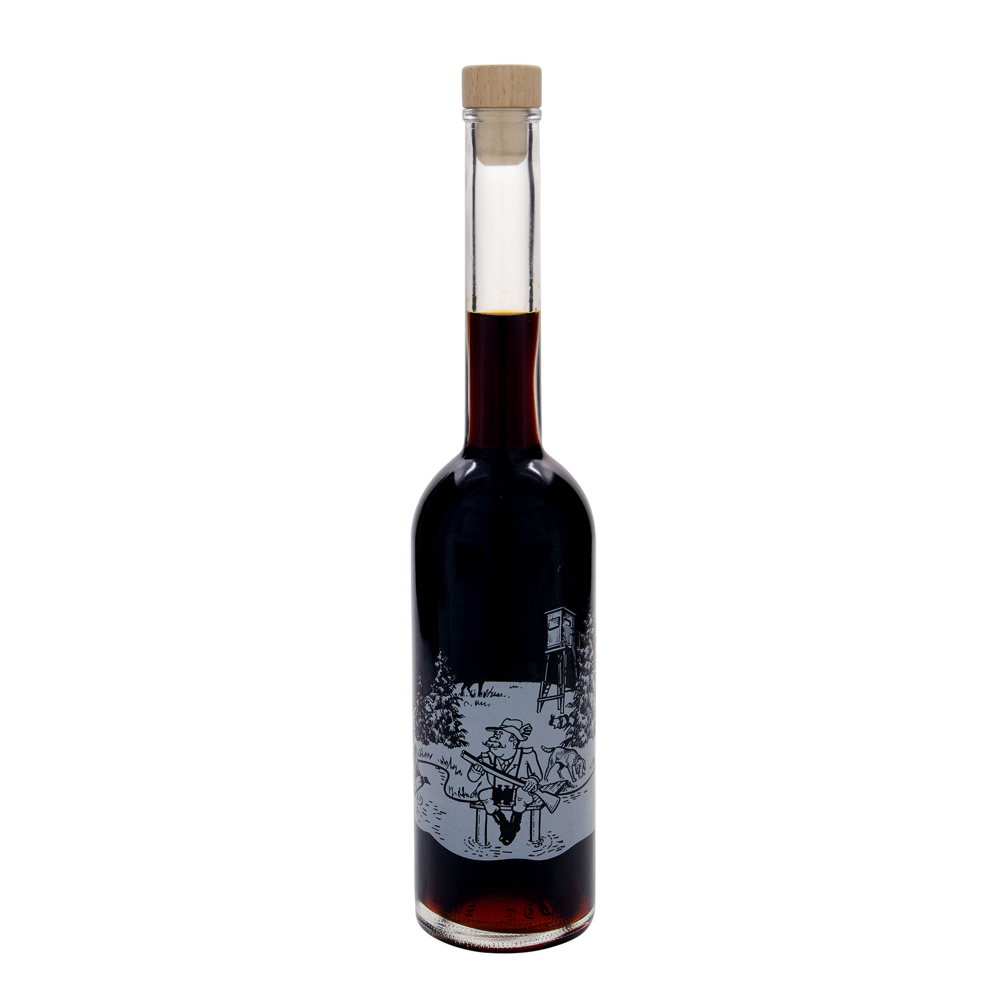 Sticlă de sticlă de 500 ml „Opera”, motiv: Vânător, gura: dop