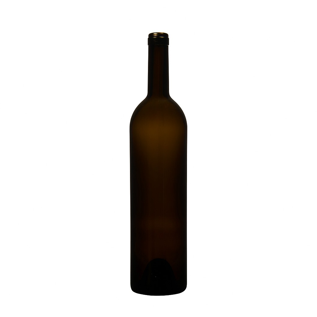 Sticlă de vin 750 ml „Liberty”, verde antic, gura: dop