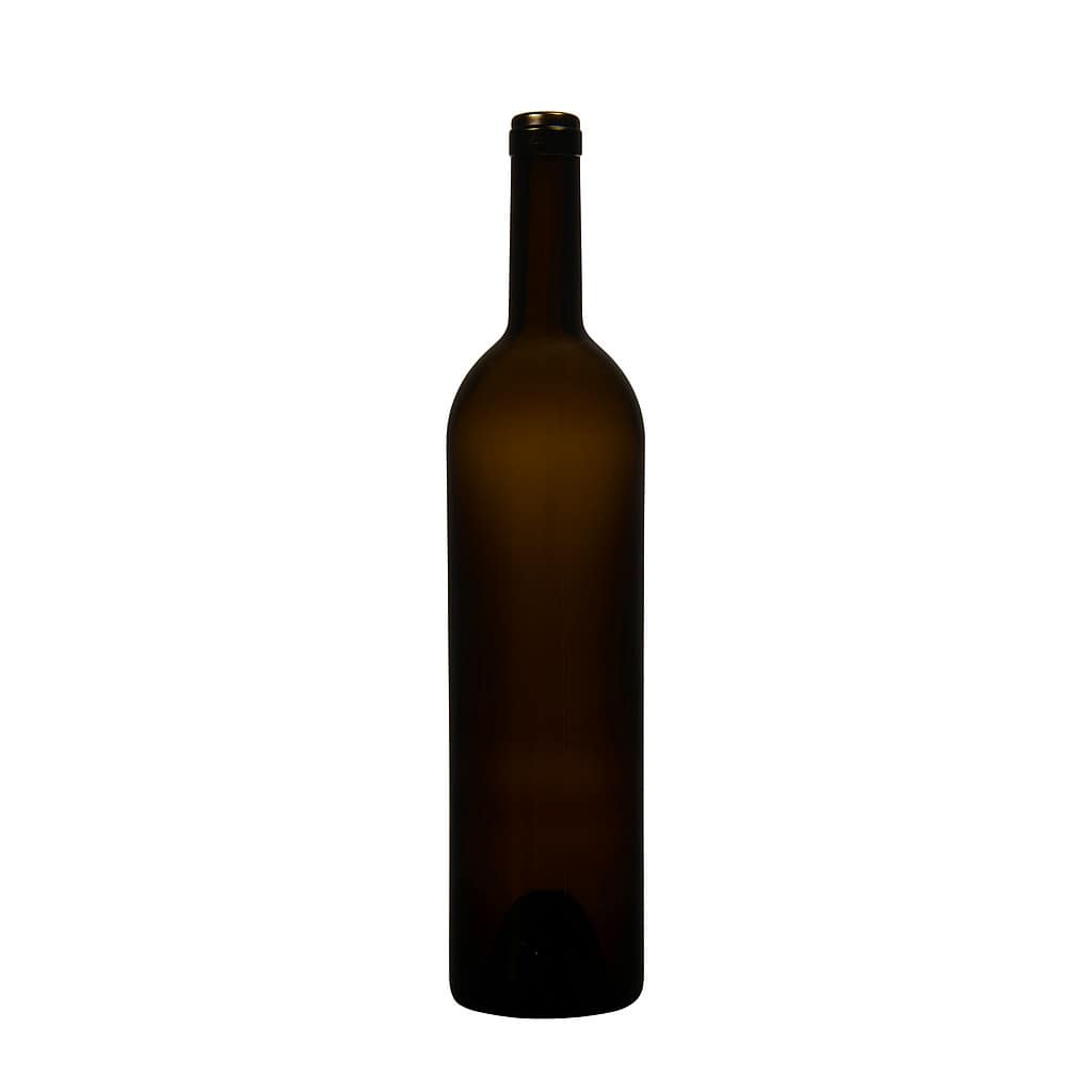 Sticlă de vin 750 ml „Liberty”, verde antic, gura: dop