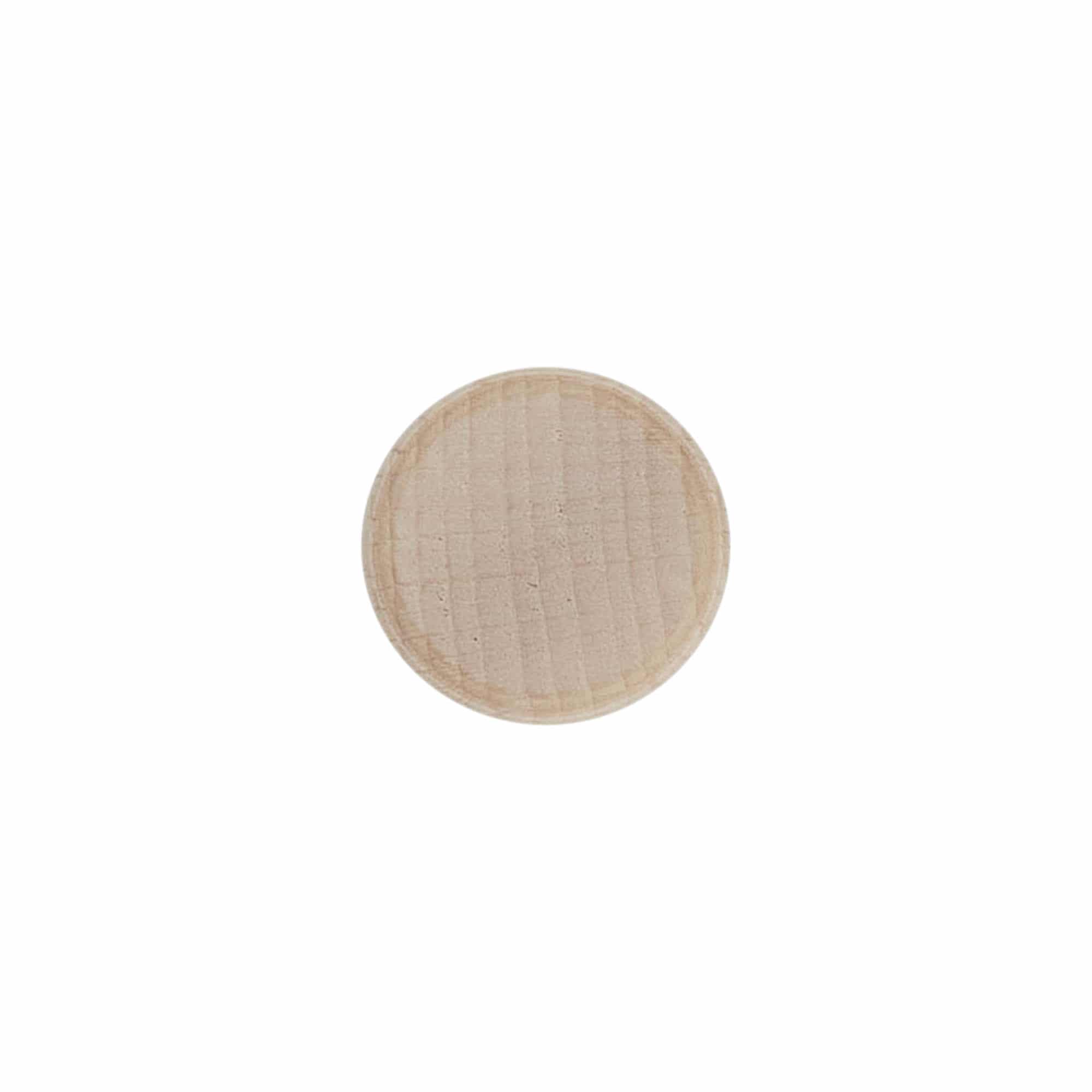 Dop cu mâner și deschidere dozatoare de 19 mm, lemn/plastic, bej, pentru gura: dop