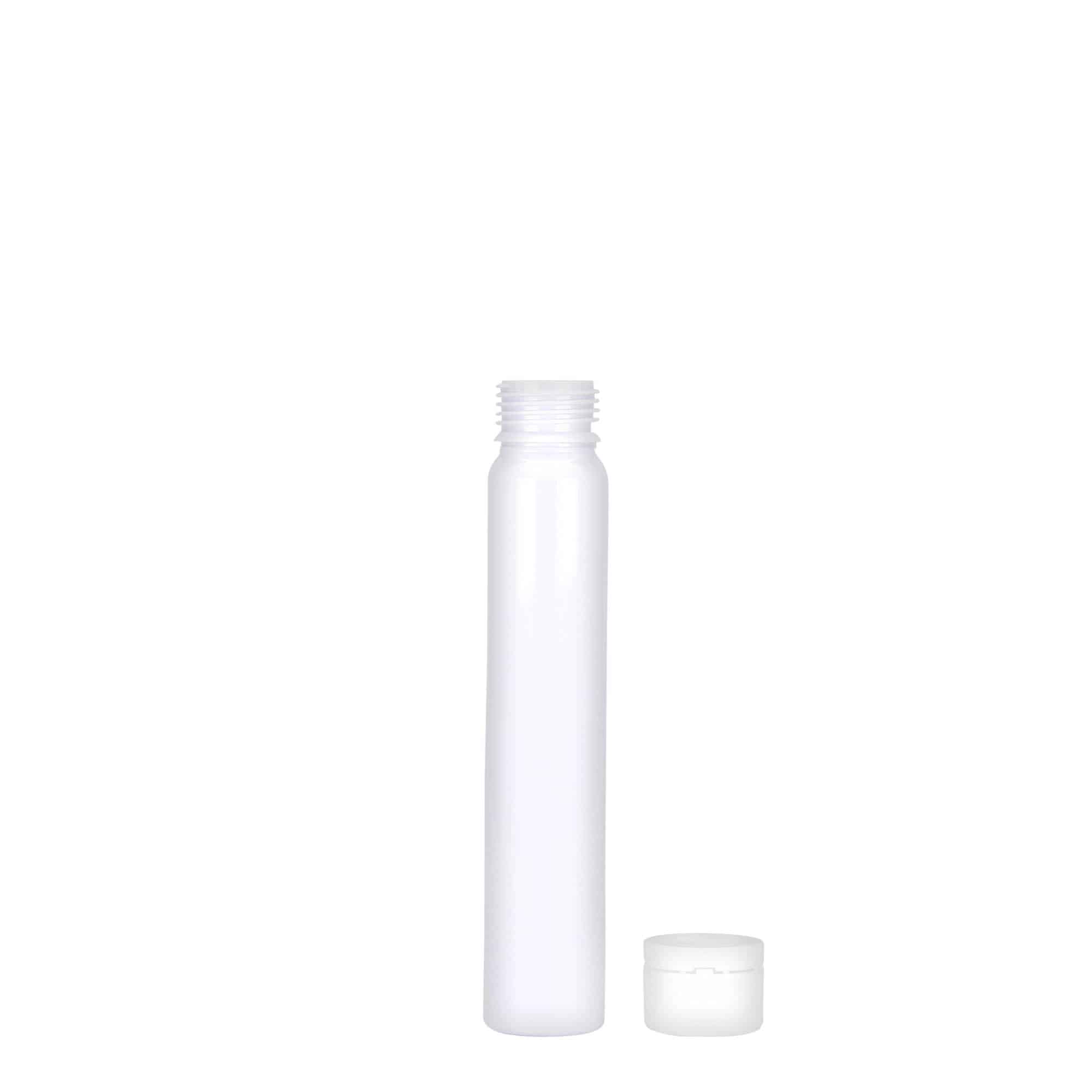 25 ml tuburi PET, plastic, alb, gura: capac cu filet