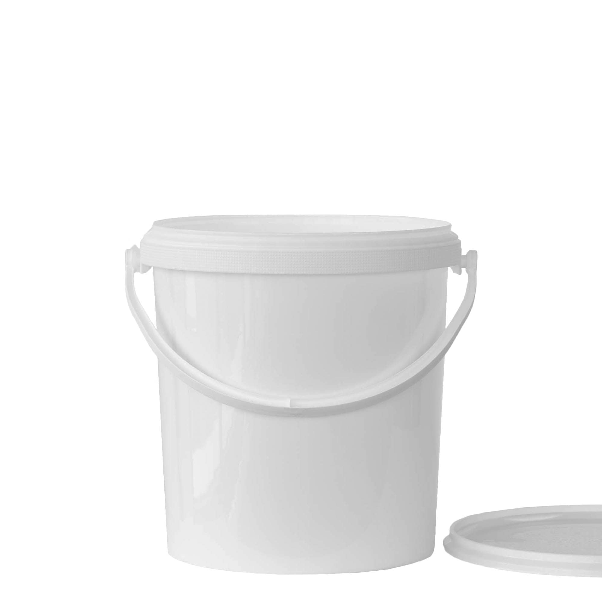 6 l găleată, plastic PP, albă