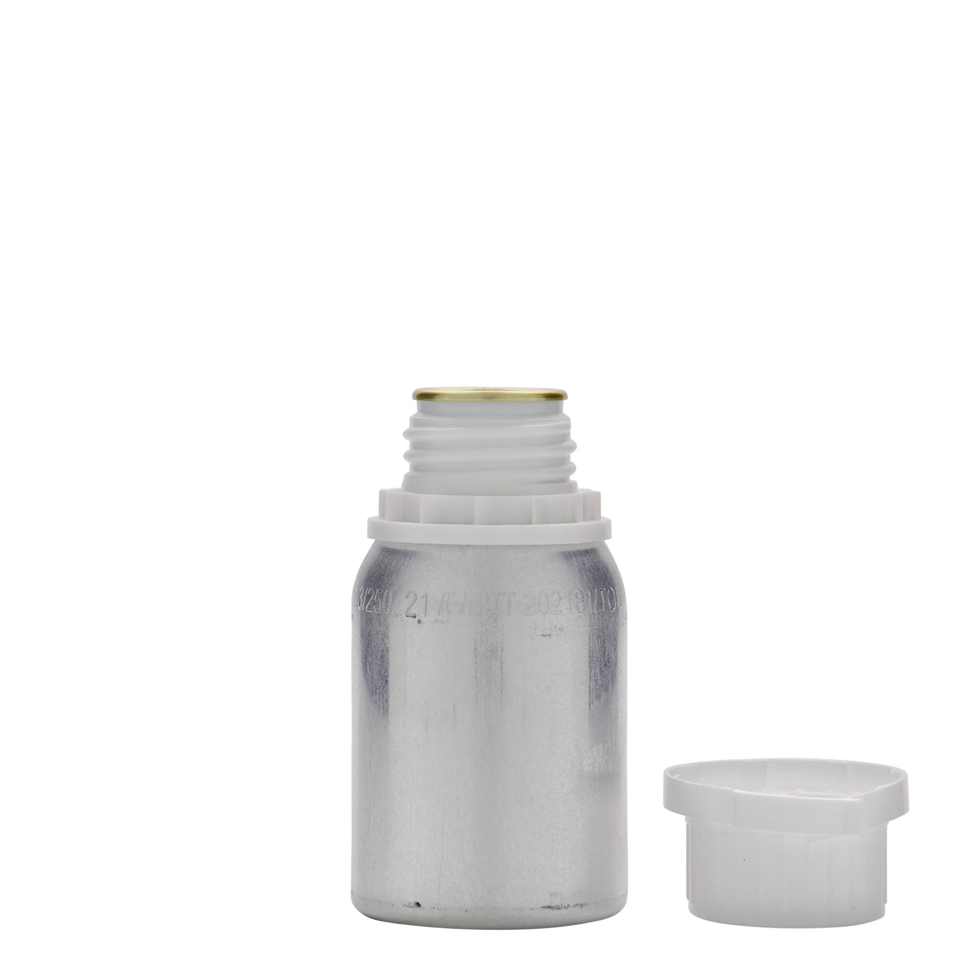 125 ml sticlă din aluminiu, metal, argintiu, gura: DIN 32 125 ml sticlă din aluminiu, metal, argintiu, gura: DIN 32