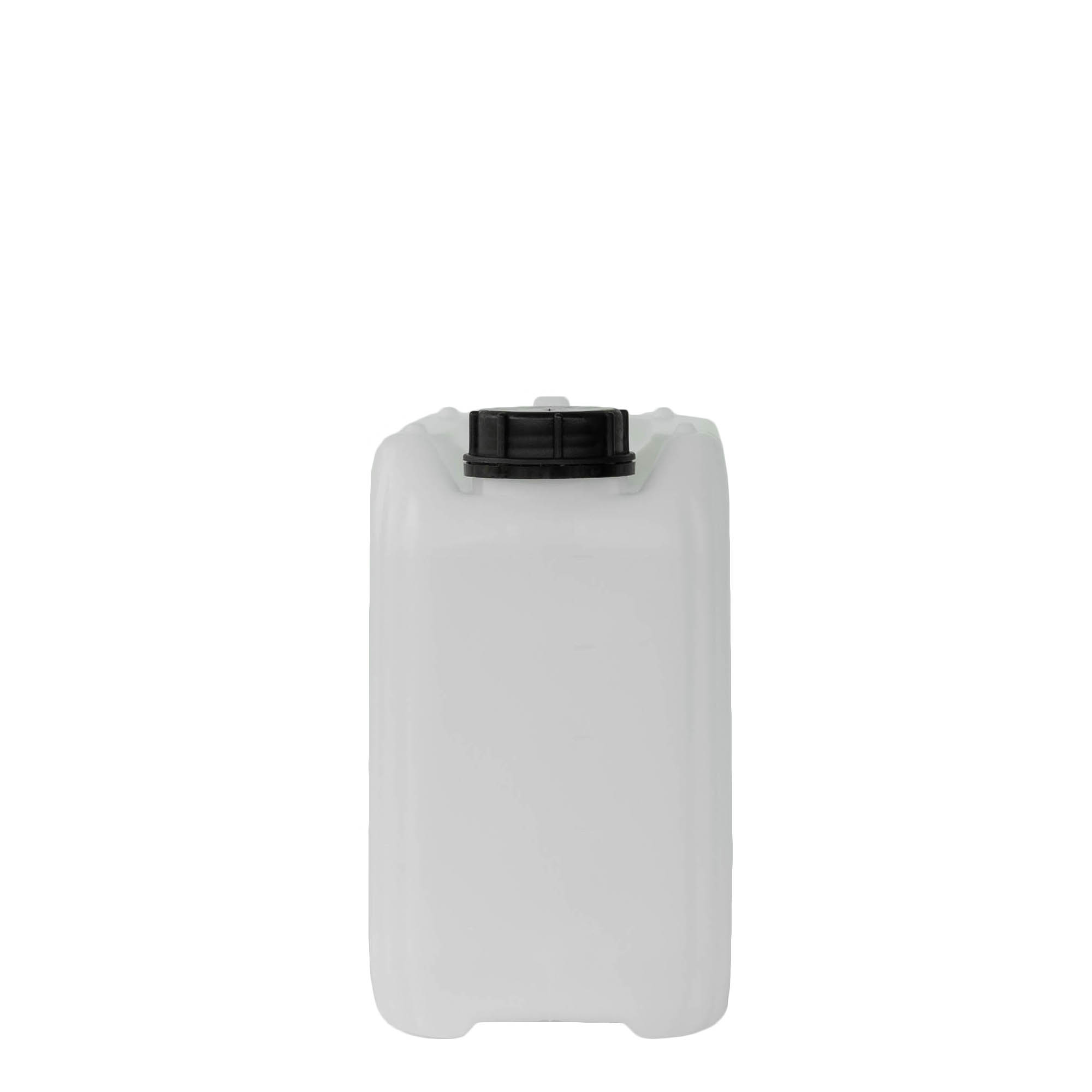 Canistră de 5 l, dreptunghiulară, plastic HDPE, natural, gura: ND 55