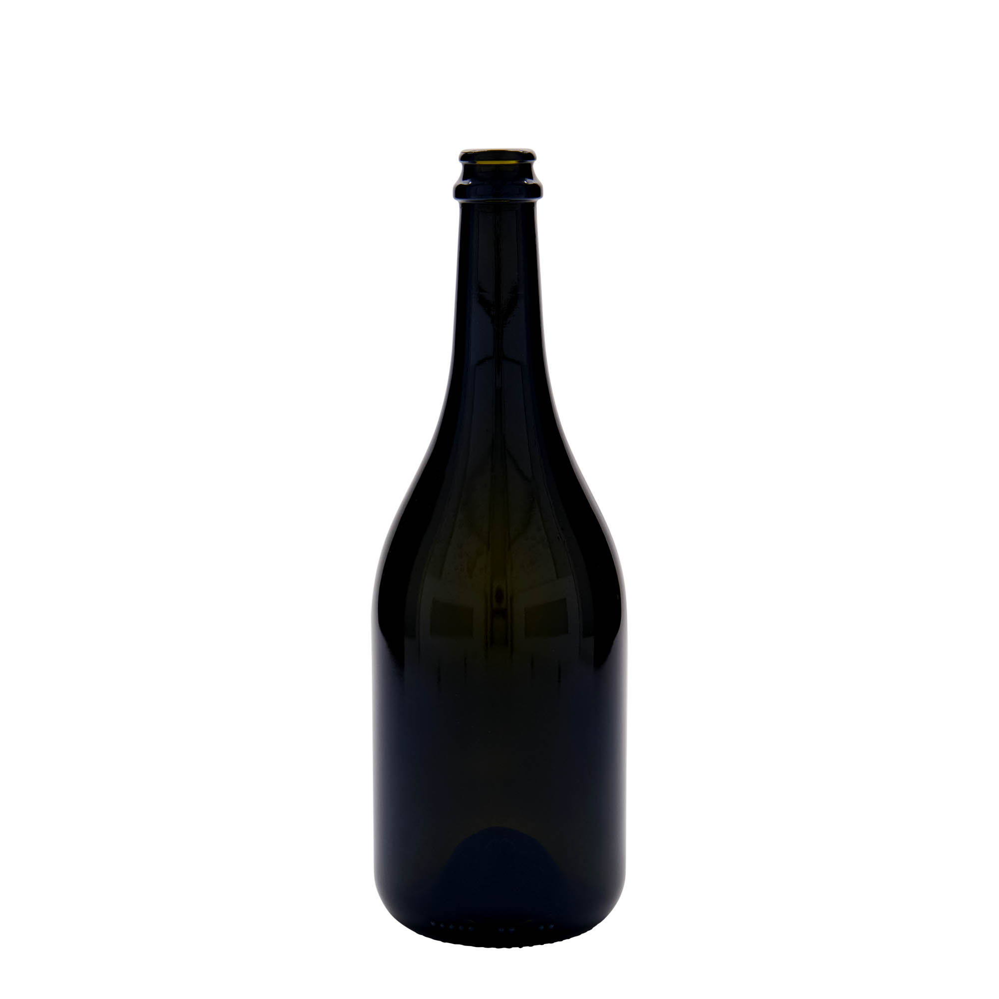 Sticlă de bere 750 ml „Horta”, sticlă, verde antichizat, gât: capac tip șurub (crown cap)