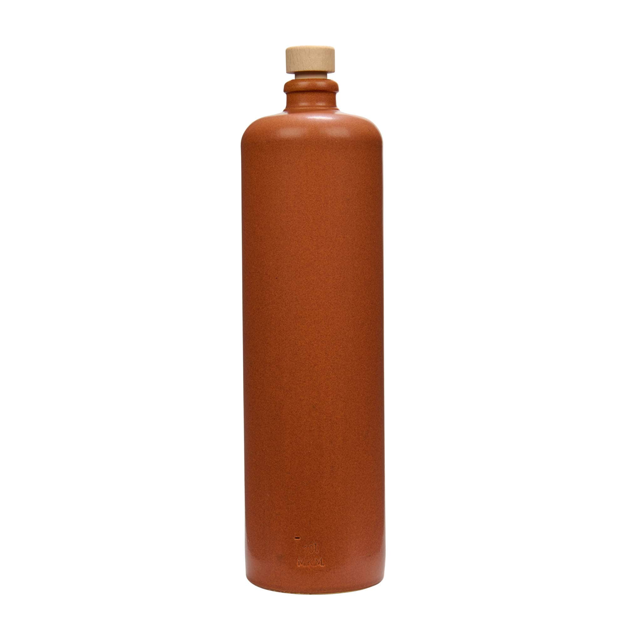 1.000 ml ulcior de lut, ceramică, roșu-maro, gură: plută