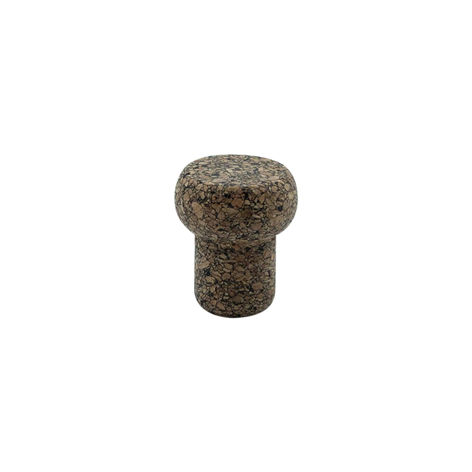 Dop cu mâner „Barrel” 19,5 mm, Corkcoal, pentru gură: plută