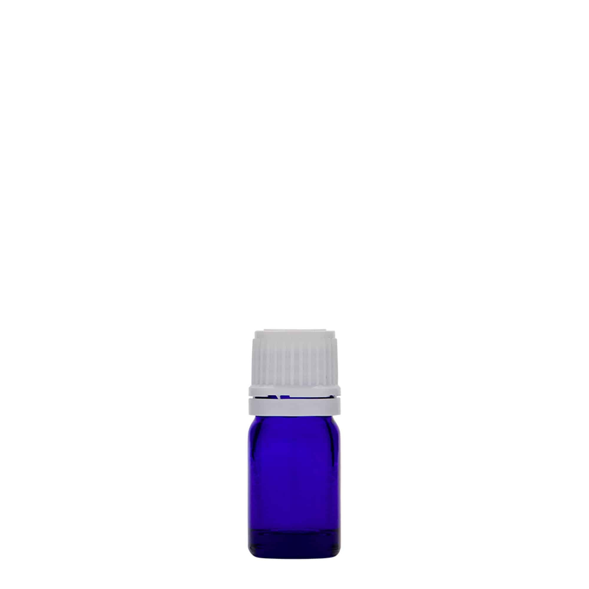 5 ml sticlă medicală, sticlă, albastru regal, gura: DIN 18